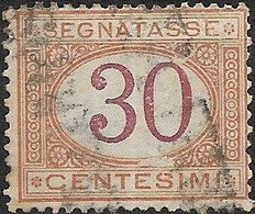 ITALY 1870 Postage Due - 30c. Mauve And Orange FU - Portomarken