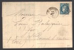 FRANCE N° 45 Obl. S/Lettre Entiére - 1870 Emissione Di Bordeaux