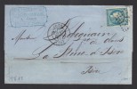 FRANCE N° 45 Obl. S/Lettre Entiére GC 12 Agen - 1870 Emissione Di Bordeaux