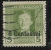 OCCUPAZIONE AUSTRIACA 1918 CENT. 6 SU 5 H USATO USED OBLITERE' - Occupazione Austriaca