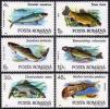 Romania 1992 Sealife Marine Life Fish Animal Fishes Animals Fauna Nature Shell MNH Michel 4776-4781 Romania 3728-3733 - Collections