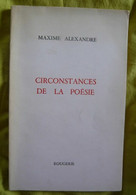 Circonstances De La Poésie - Franse Schrijvers