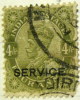 India 1911 King George V Service 4a - Used - 1911-35 King George V