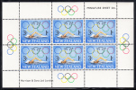 New Zealand Scott #B76a MNH Miniature Sheet Of 6 Health Stamps - Girl Swimming, Olympic Rings - Nuevos