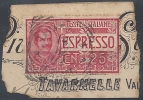 1903 REGNO USATO ESPRESSO 25 CENT FRAMMENTO TAVERNELLE - RR9838 - Poste Exprèsse