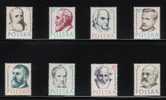 POLAND 1957 DOCTORS SET OF 8 NHM Health Medicine Famous Poles Chemists Biologist Philosophers Physical Sciences - Neufs