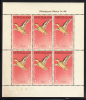 New Zealand 1959 MNH Scott #B57a Minisheet Of 6 Health Stamps - Tete Birds - Ungebraucht