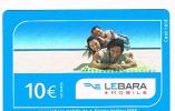 GERMANIA (GERMANY) - LEBARA MOBILE  (GSM RECHARGE) - FAMILY ON THE BEACH      - USED °- RIF. 5839 - GSM, Voorafbetaald & Herlaadbare Kaarten