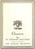 PARTITION DE DARIUS MILHAUD: CHANSONS - BAS - DE STEPHANE MALLARME - M-O