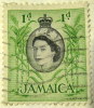 Jamaica 1956 Queen Elizabeth II And Sugar Cane 1d - Used - Jamaïque (...-1961)