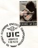 Greek Commemorative Cover- "50 Xronia Die8nous Enoseos Sidhrodromon UIC -Athinai 1.12.1972" Postmark - Maschinenstempel (Werbestempel)