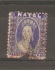 NATAL - 1873 VICTORIA 3d BRIGHT BLUE O/P "POSTAGE" (TWICE IN RED) USED    SG 61 - Natal (1857-1909)