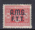 BIN309 - AMG FTT , Segnatasse Il 20 Lire N. 4  *** . Gomma Stanca - Postage Due