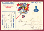 FM - 14/18 -  REPUBLIQUE FRANCAISE - Illustration JOFFRE, Drapeaux , Pensée - GLOIRE AUX ALLIES - Storia Postale