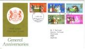 1970 General Anniversaries FDI 1st April 1970 British Post Office Official  Typed  Addressed FDC - 1952-1971 Dezimalausgaben (Vorläufer)
