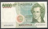 Banconota 5.000 Lire Bellini FDS - 5000 Lire