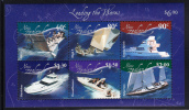 New Zealand Scott #1824a MNH Souvenir Sheet Of 6: Boats - KZ 1, High 5, Gentle Spirit, NorthStar, OceanRunner, Salperton - Unused Stamps