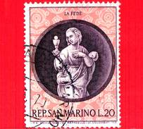 SAN MARINO - Usato - 1969 - Natale - 20 L. • Fede - Used Stamps