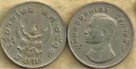 THAILAND 1 BAHT MITHYCAL BIRD FRONT KING HEAD BACK 1974-2517  READ DESCRIPTION CAREFULLY !!! - Thaïlande