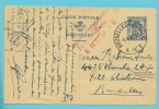 Entier Met Stempel BRUXELLES Op 4/4/45 Naar En Met Stempel CENTRE INTERNEMENT PETIT CHATEAU CENSURE !!! - Postkarten 1934-1951
