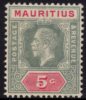 Mauritius - 1913-22 KGV 5c Die I MH* - Mauritius (...-1967)