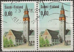 FINLAND 1972 National Museum - 60p Multicoloured FU PAIR - Gebruikt