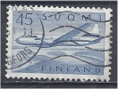 FINLAND 1958 Convair CV 340 Plane Over Lakes - 45m. Blue FU - Gebruikt