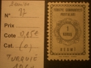 TURQUIE  Service  *  *  De  1964   "   Guirlande    N° S  87   "      1  Val . - Dienstmarken