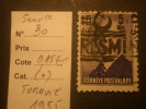 TURQUIE  Service  ( O )  De  1955   "   T.P De 1948  Surchargé  5krs    N° S  30   "      1  Val . - Timbres De Service