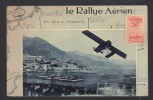 MONACO POSTE AERIENNE Précurseur 1914 S/carte Officielle Du Rallye - Luchtpost