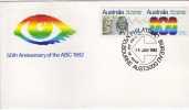 3483  Carta , Melbourne, 1982, Australia,50 Th Anniversary Of The ABC - Brieven En Documenten