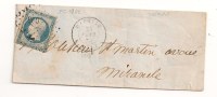 Lettre - GERS - MARCIAC PC.1865 /N°10 ° Càd T.15 - 1853 - TTB - 1852 Louis-Napoléon