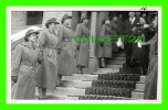 CALGARY, ALBERTA - ROYAL VISIT OCTOBER, 1951 - PRINCESS ELIZABETH WAKING DOWN STAIRS - CALGARY PHOTO SUPPLY CO - - Calgary