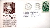 USA  Seattle Washington Terminal Annex 1960 Congrès Forestier 1er Jour Arbre Forêt Animaux - 1961-80