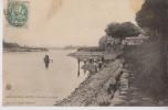 CHATILLON SUR LOIRE 45 LE SOIR A LA DIGUE BARQUE PÊCHEURS A LA LIGNE TRES BELLE CARTE ANIMEE RARE !!! - Chatillon Sur Loire