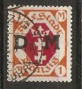 Germany (Danzig)  1921  Dienstmarken  1m  (o) Mi.11 - Oficial