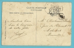 Kaart "Caserne Du 11° Regiment De Ligne" Met Stempel VILVOORDE Op 12/08/1914 Met Als Aankomst Stempel BRUXELLES 12/8/14 - Not Occupied Zone