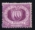 1877  Stemma  40 C.  Gomma Parziale  Firmato - Ongebruikt