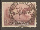 Australia 1934-48  Airmail  1/6d  (o)   Perf 13.25 X 13.75  Thick Paper - Usados