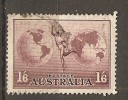 Australia 1934-48  Airmail  1/6d  (o)   Perf 13.25 X 13.75  Thick Paper - Oblitérés
