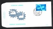 BELGIE   FDC   100 JAAR  LIBERALE VAKBEWEGING   1991 - 1991-2000