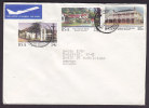 South Africa Airmail Lugpos Par Avion Label PORT SHEPSTONE 1986 Cover ESKILSTUNA Sweden Buildings Gebäude - Poste Aérienne