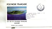 Enveloppe Timbrée   Premier Jour D´Emission  Les Iles De Polynesie-Française  Huanine  (le 7-02-1983 - Covers & Documents