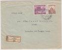 1941 Bohemia & Moravia Registered Cover, Letter.  Telegrafni Usredni Stanice Praha 27.I.41. RARE Postmark! (D03011) - Covers & Documents