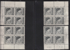 Canada 1957 Royal Visit, Mint No Hinge (see Desc), Corners Plate #2 Sc# 374 - Nuovi