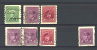 Canada  -  1932  :  Yv  205-209   (o)         7    Roulettes - Coil Stamps