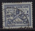 Vatican Used 1929, 25c Blue On Blue - Usados