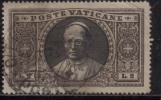 Vatican Used 1933, Pope, 2L Black & Brown - Usados