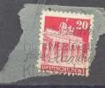 1948 Bauten 20 Pf  Wg Mi 85wg / Sc 646 / YT 52 Briefstück/sur Fragment/on Piece - Usati