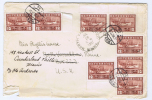 Austria, Large Cover With A A Lot Of Stamps, 1937  From Wien To USA, Some Tears - Covers & Documents